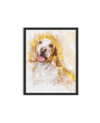 Smiling beagle dog - watercolor painting Smiling beagle dog - watercolor painting