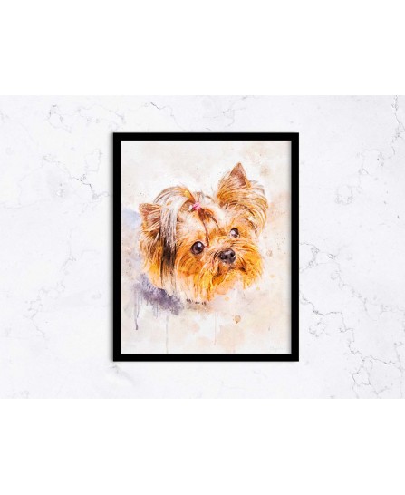 Yorkshire Terrier - pictură în acuarelă Yorkshire Terrier - pictură în acuarelă