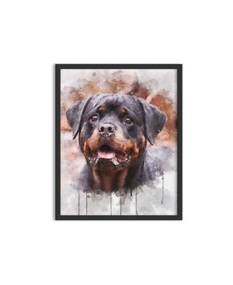 Rottweiler dog - watercolor painting Rottweiler dog - watercolor painting