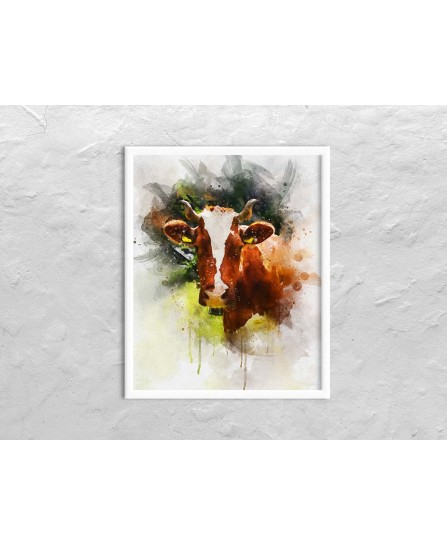 Cow - watercolor painting Cow - watercolor painting