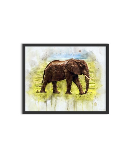 Elephant in the Savannah - watercolor painting Elephant in the Savannah - watercolor painting