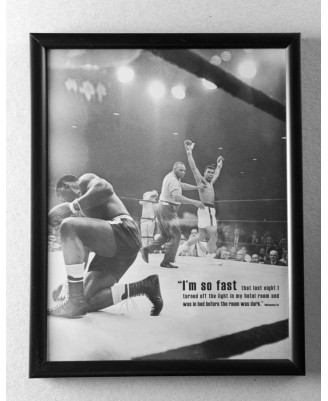 Muhammad Ali (So Fast) - framed 20x30cm