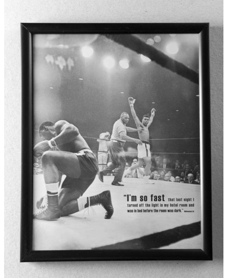 Muhammad Ali (So Fast) - framed 20x30cm
