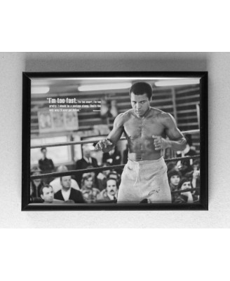 Muhammad Ali (Too fast) - framed 20x30cm