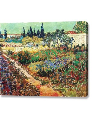 Van Gogh - Flowering Garden (canvas print)