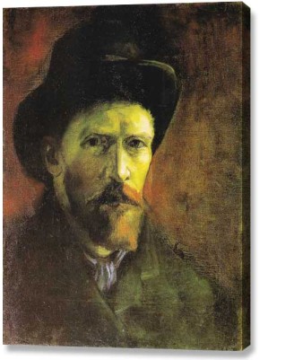 Van Gogh - Self-Portrait with Dark Felt Hat (canvas print)