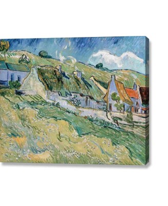 Van Gogh - Thatched Cottages 1890 (canvas print) Van Gogh - Thatched Cottages 1890 (canvas print)