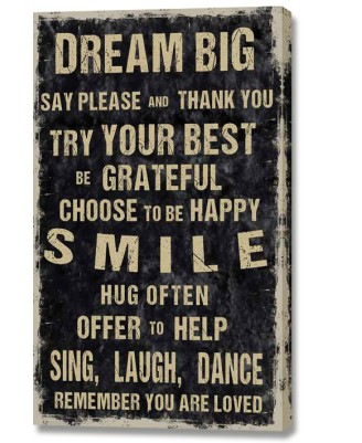 Dream Big - Typography Canvas Print