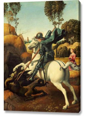 Raphael - St. George and The Dragon (canvas print)