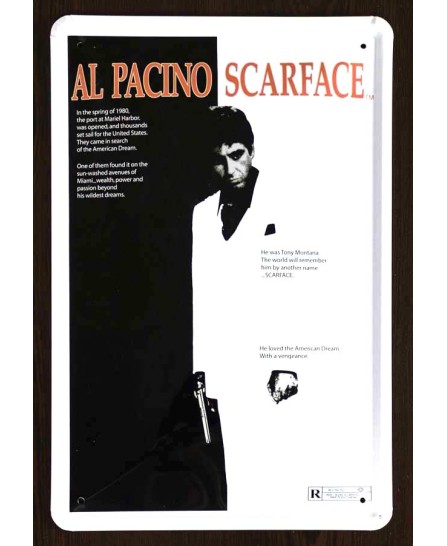 Scarface (Тони Монтана) - метална табела 20х30см