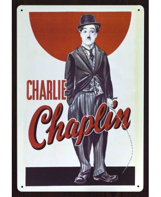 Charlie Chaplin - tin sign 20x30cm