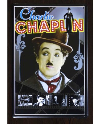 Charlie Chaplin (Color) - tin sign 20x30cm
