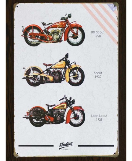 Indian Motorcycles - метална табела 20x30cm
