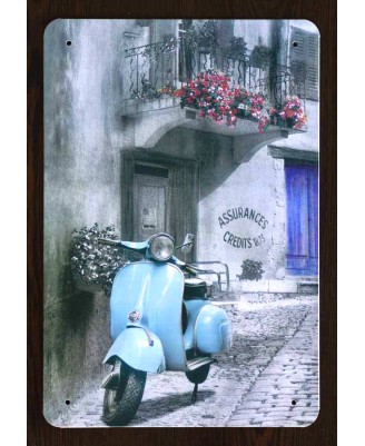 Веспа (Blue) - метална табела 20x30cm