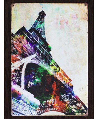 Paris - (Eiffel Tower Art) - tin sign 20x30cm Paris - (Eiffel Tower Art) - tin sign 20x30cm