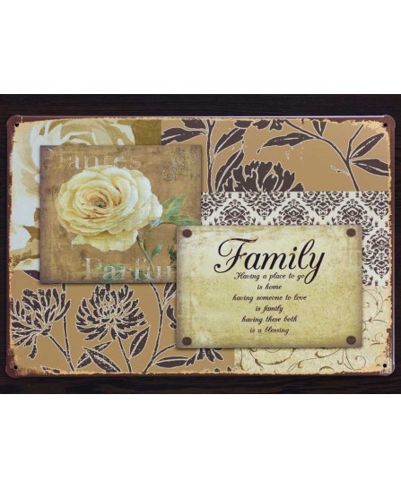 Family - tin sign 20x30cm