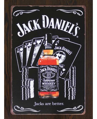 Jack Daniels (Poker) - tin sign 20x30cm