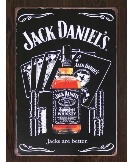 Jack Daniels (Poker) - tin sign 20x30cm