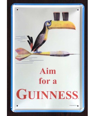 Guiness Aim - tin sign 20x30cm Guiness Aim - tin sign 20x30cm