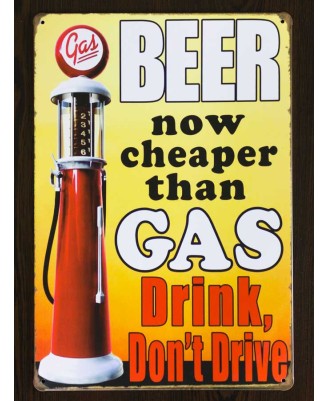 Beer (Drink Don't Drive) - tin sign 20x30cm Beer (Drink Don't Drive) - tin sign 20x30cm