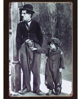 Charlie Chaplin (The Kid) - tin sign 20x30cm