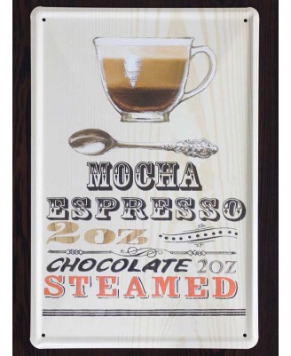 Coffee (Mocha Espresso) - tin sign 20x30cm