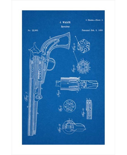 Patent - Revolver-1859 (40x60cm) Patent - Revolver-1859 (40x60cm)