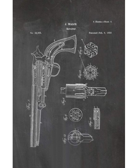 Patent - Revolver-1859 (40x60cm) Patent - Revolver-1859 (40x60cm)