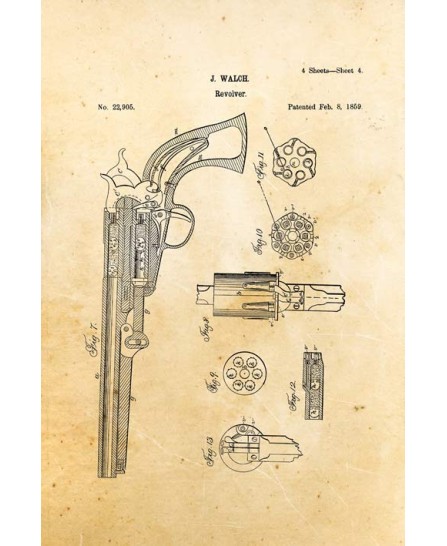 Patent - Revolver-1859 (40x60cm) Patent - Revolver-1859 (40x60cm)