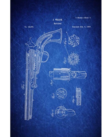 Patent - Revolver-1859 (40x60cm) Patent - Revolver-1859 (40x60cm)