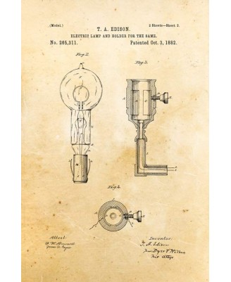 Patent - Edison Lamp 1882 (40x60cm)