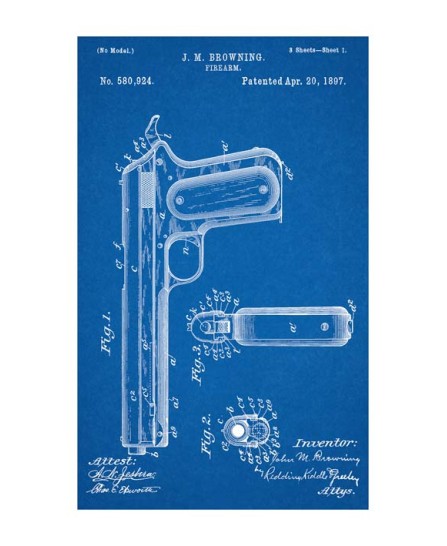 Патент - Пистолет Браунинг 1897 (40х60см) Патент - Пистолет Браунинг 1897 (40х60см)