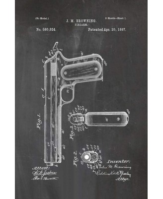 Patent - Firearm Browning 1897 (40x60cm)