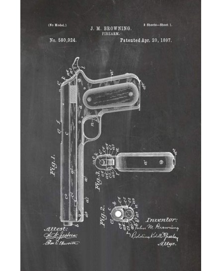 Патент - Пистолет Браунинг 1897 (40х60см) Патент - Пистолет Браунинг 1897 (40х60см)