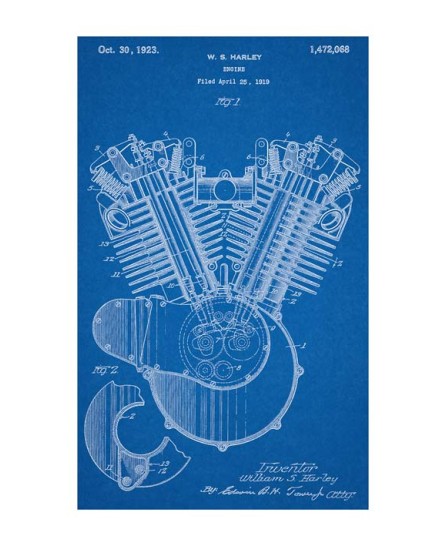 Patent - Harley Engine 1923 (40x60cm)
