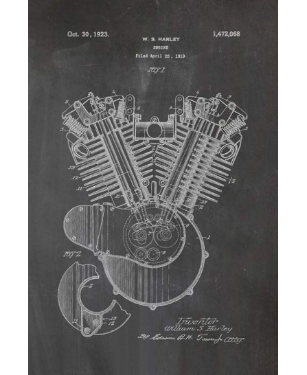 Patent - Harley Engine 1923 (40x60cm)