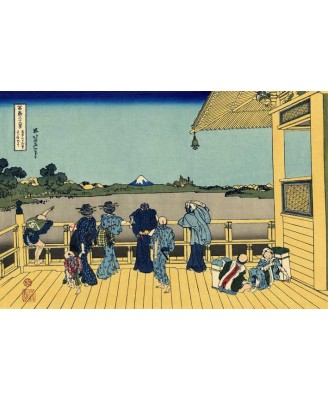 Katsushika Hokusai - Sazai hall - Temple of Five Hundred Rakan