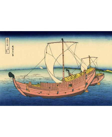 Katsushika Hokusai - The Kazusa Province sea route Katsushika Hokusai - The Kazusa Province sea route