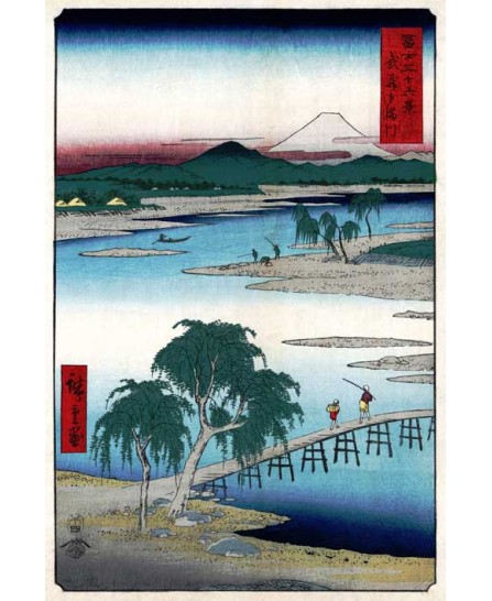 Utagawa Hiroshige - The Tama River in Musashi Province