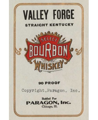 Valley Forge Bourbon vintage advert poster