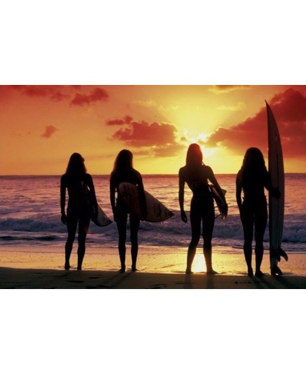 Surf Babes at Sunset Surf Babes at Sunset