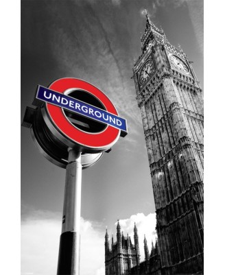 London - Big Ben & Underground Sign