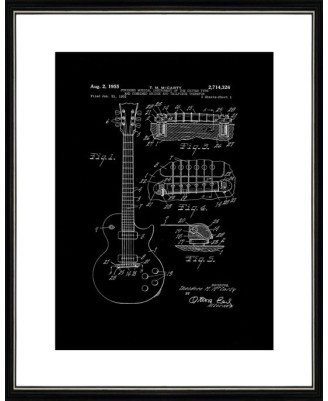 Patent - Electric Guitar Design - 40x50cm