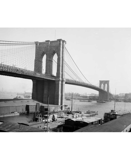 New York - BROOKLYN BRIDGE (1900) - 40x50cm