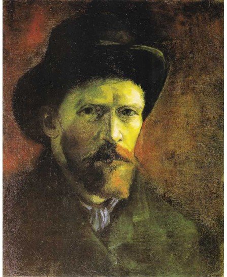 Vincent van Gogh - Self-Portrait with Dark Felt Hat- 40х50см