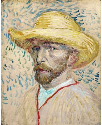 Vincent van Gogh - Self-Portrait with Straw Hat- 40х50см
