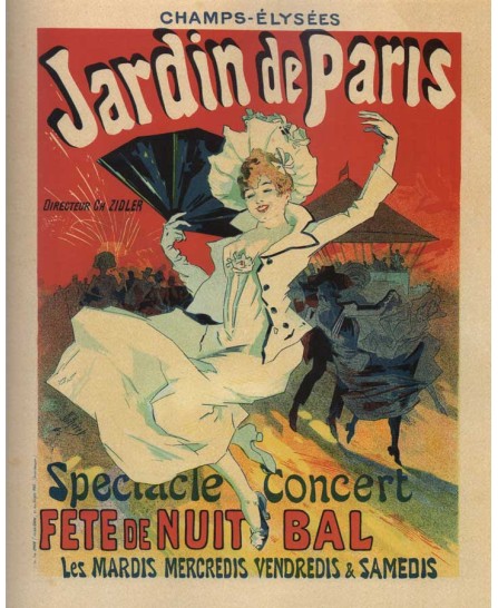 Жул Шере - Jardin de Paris - 40х50см