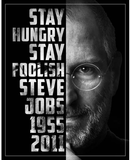 Стив Джобс - Stay Hungry Stay Foolish - 40х50см Стив Джобс - Stay Hungry Stay Foolish - 40х50см