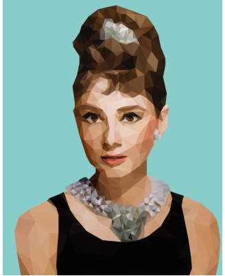 Audrey Hepburn (polygonal) - 40х50cm Audrey Hepburn (polygonal) - 40х50cm