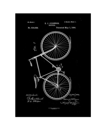 Патент - Bicycle (E.J. O'Connor-1894) - 40х50см Патент - Bicycle (E.J. O'Connor-1894) - 40х50см